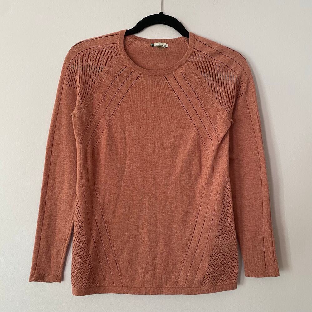 Smartwool Dusty Pink Crewneck Pullover Sweater Lightweight Merino Wool Blend XS